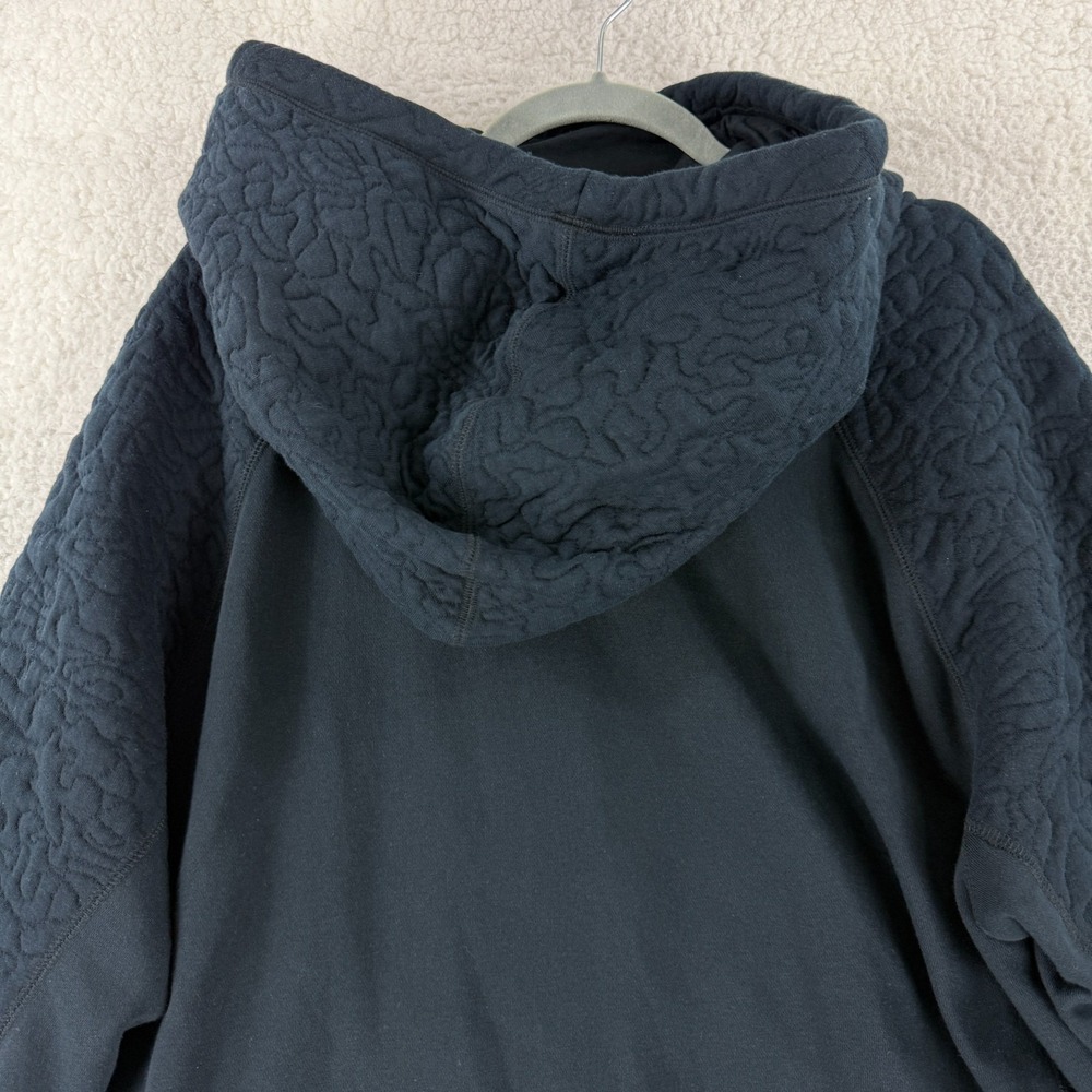 Nike Quilted Rally Hoodie Sweater Womens Size XL Black Pullover Long Sleeve Knit - Picture 10 of 16